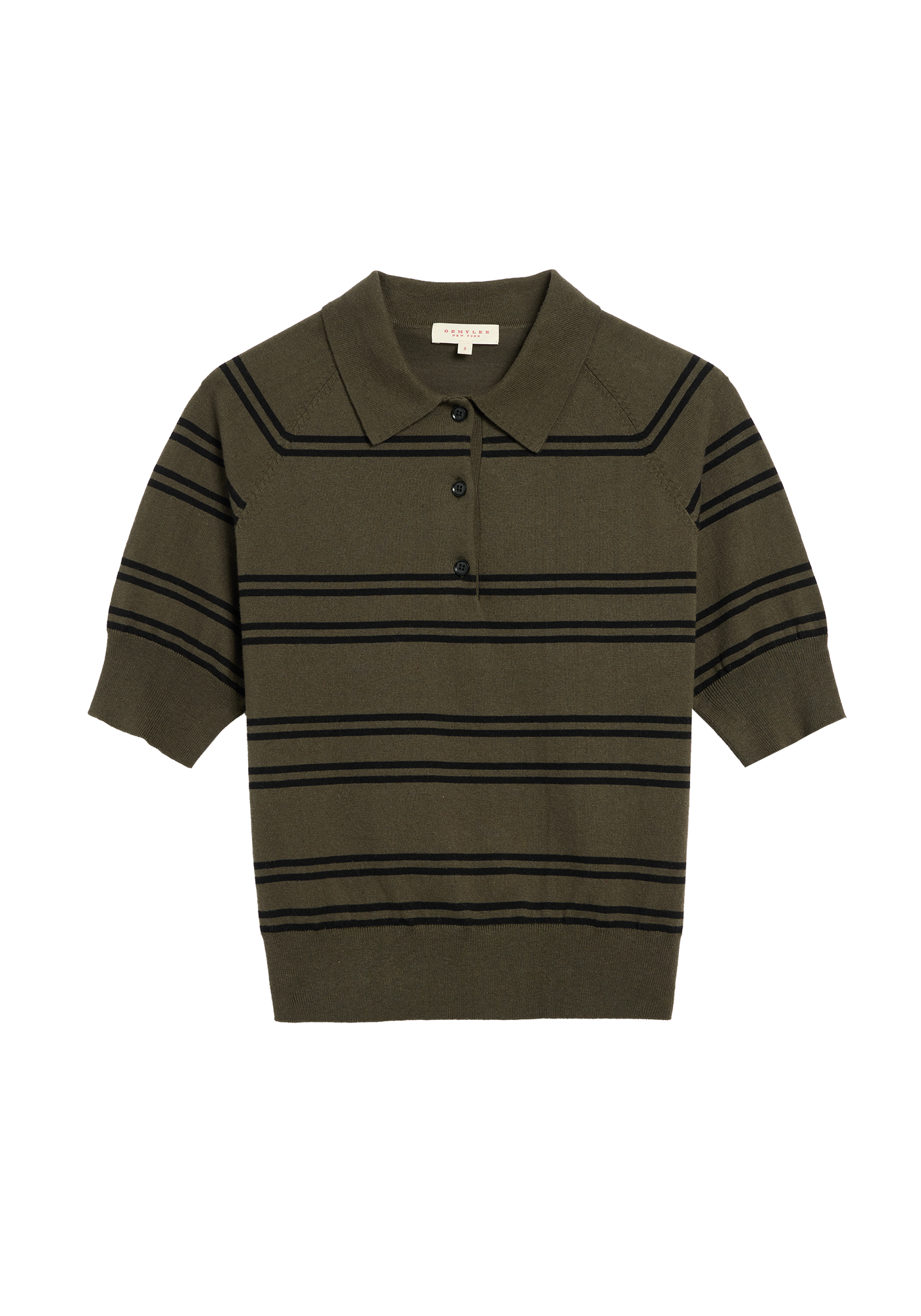 Brea Stripe Cotton Cashmere Polo Top
