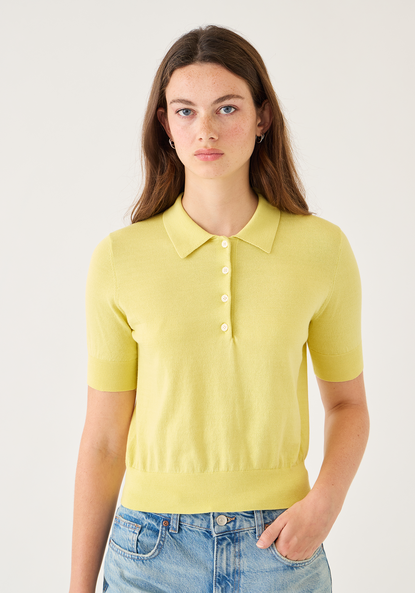 Cameron Cotton Polo Top