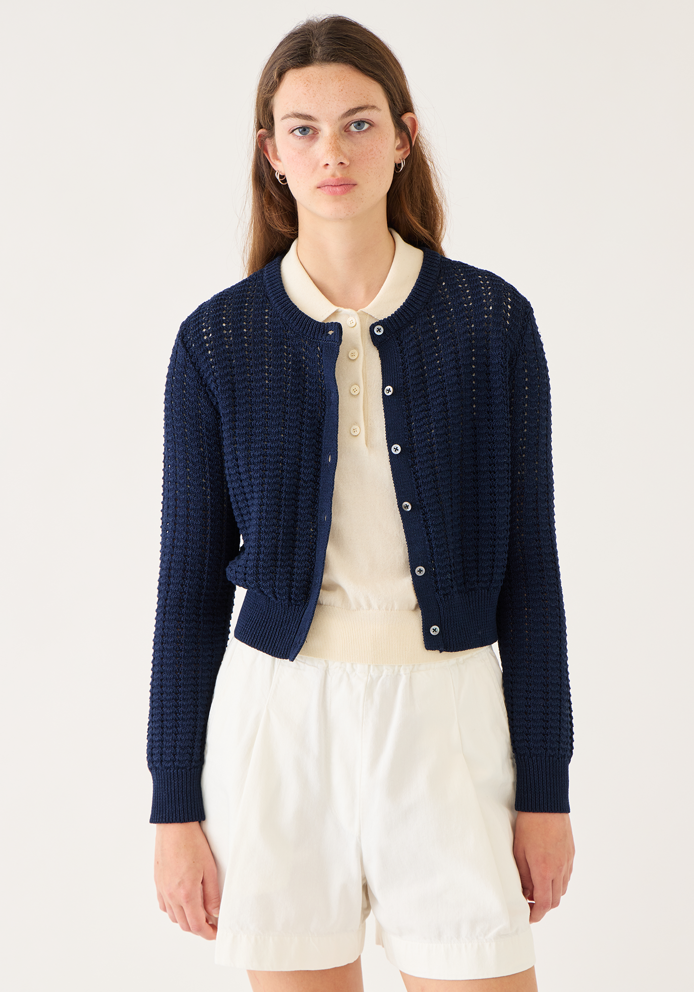 Clare Cotton Crochet Cardigan