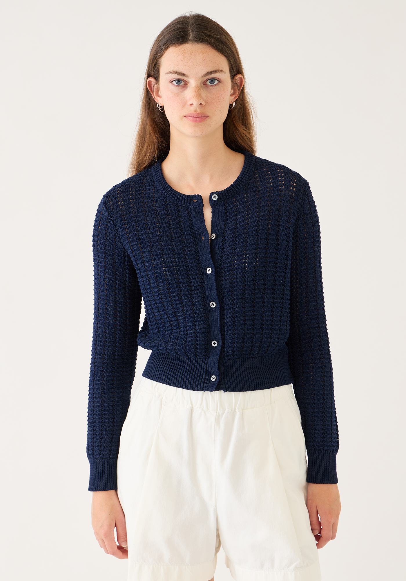 Clare Cotton Crochet Cardigan