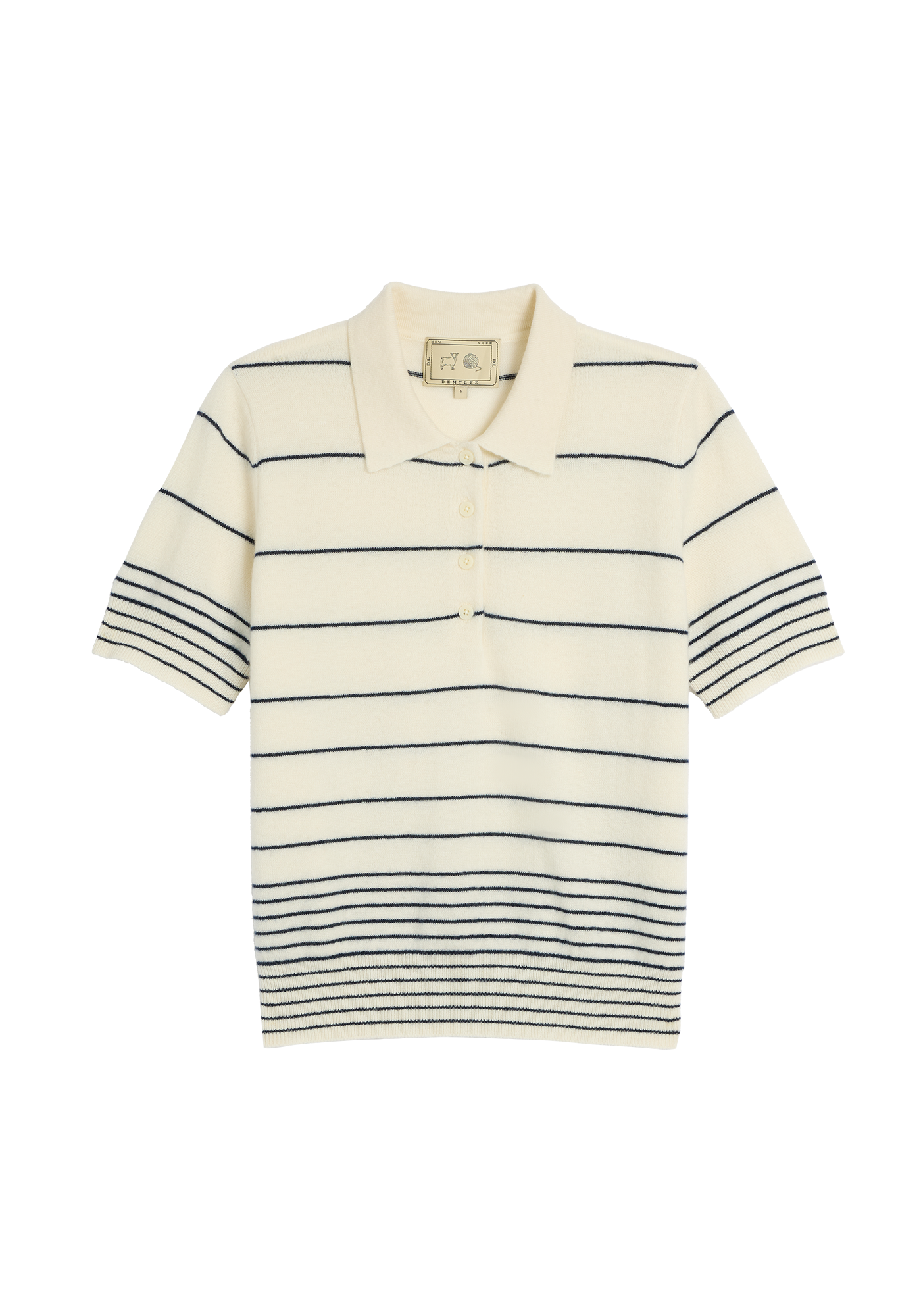 Drew Stripe Cashmere Polo