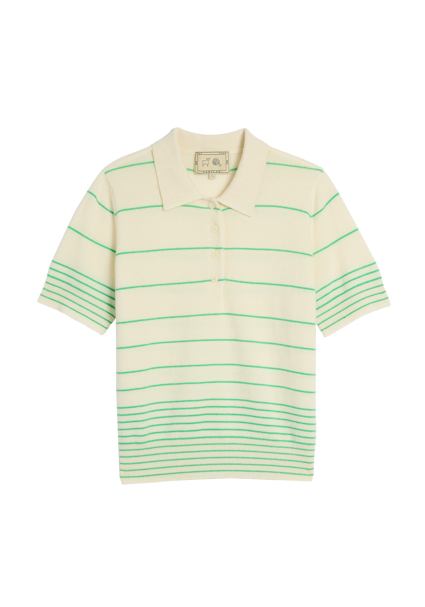 Drew Stripe Cashmere Polo