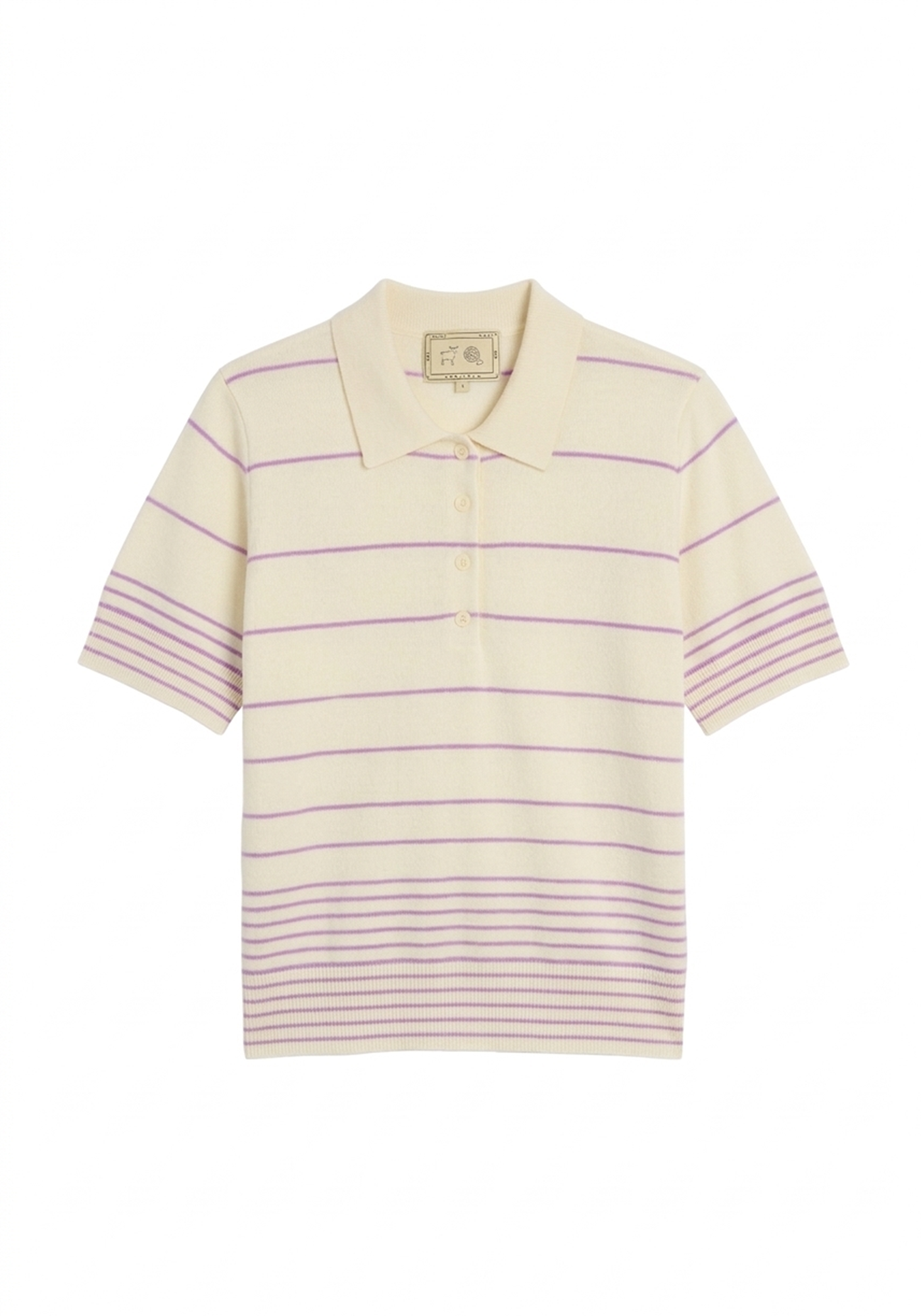 Drew Stripe Cashmere Polo