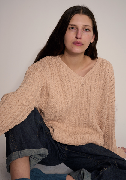 Demiah Organic Cotton Sweater top in Zinfandel