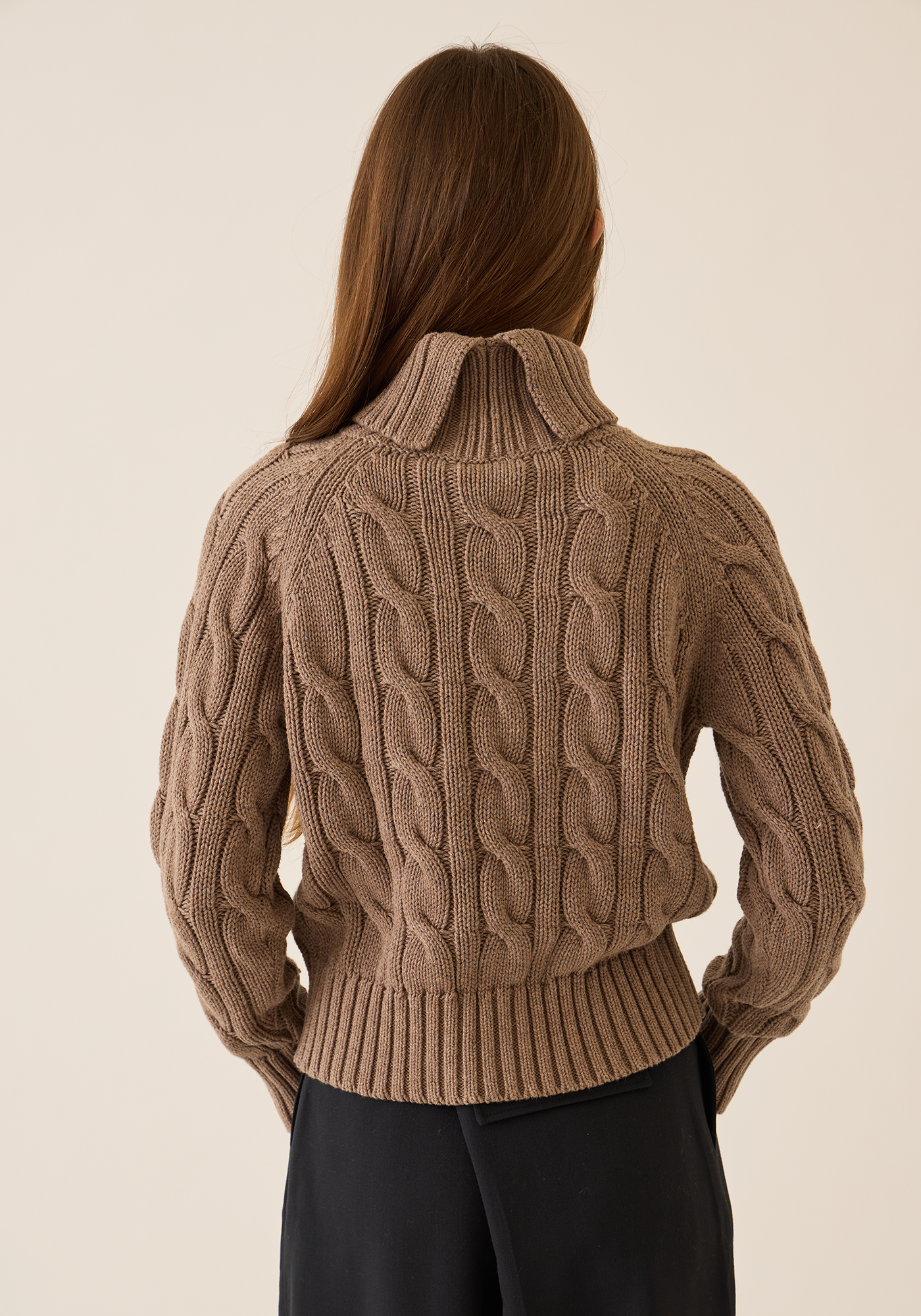 Elsie Cotton Cashmere Turtleneck Sweater