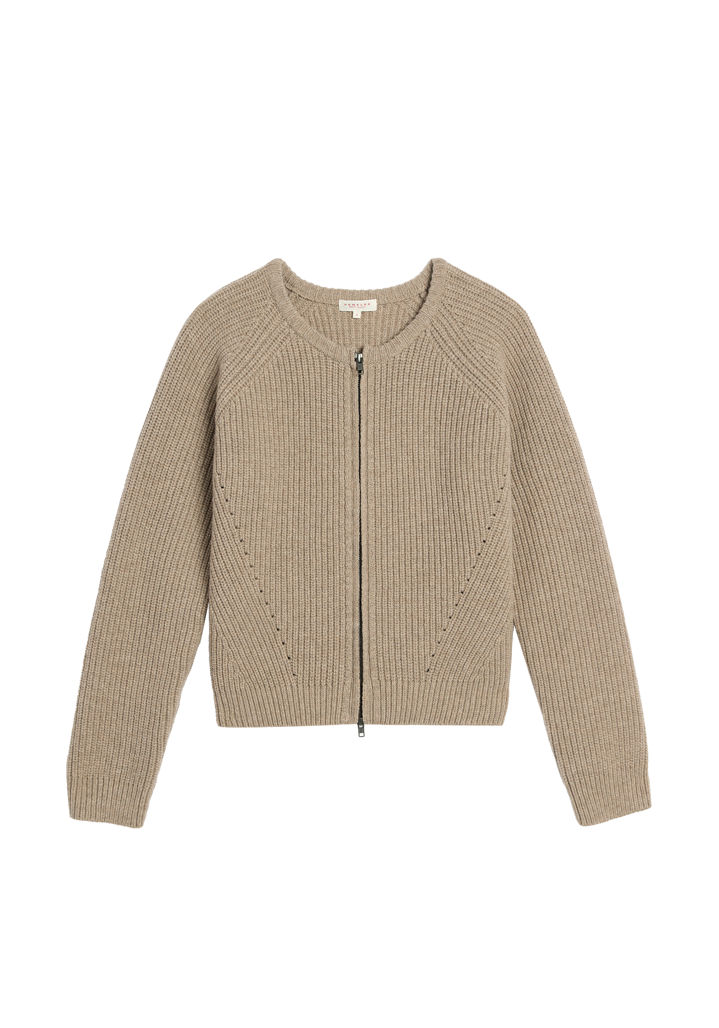 Erica Lambswool Zip Up Cardigan