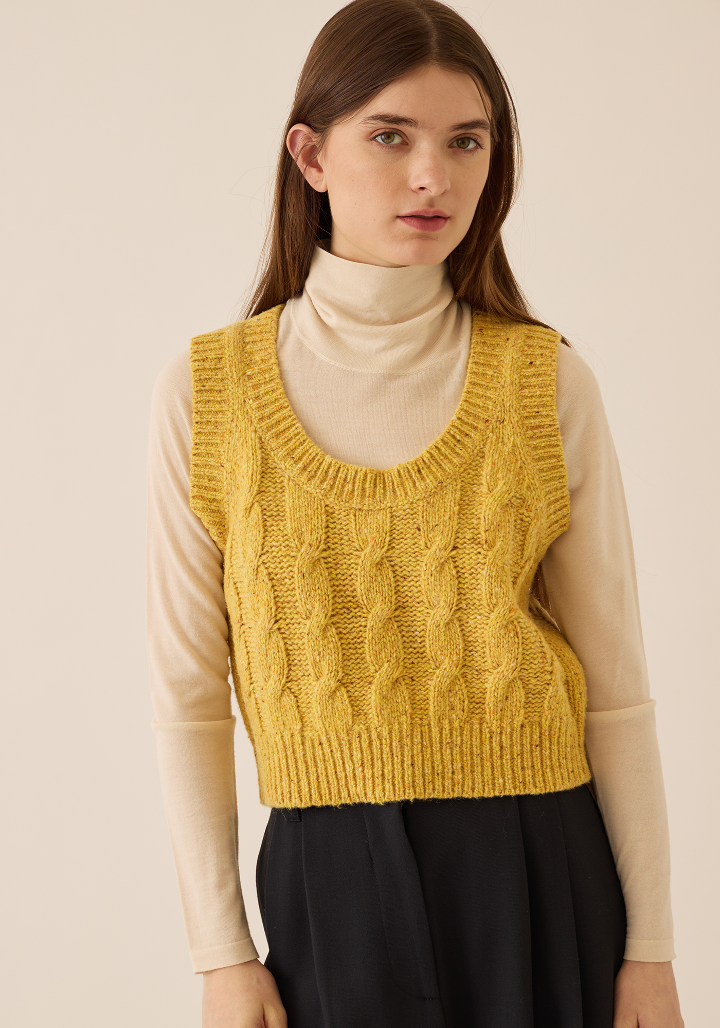 Hillary Speckled Wool Vest