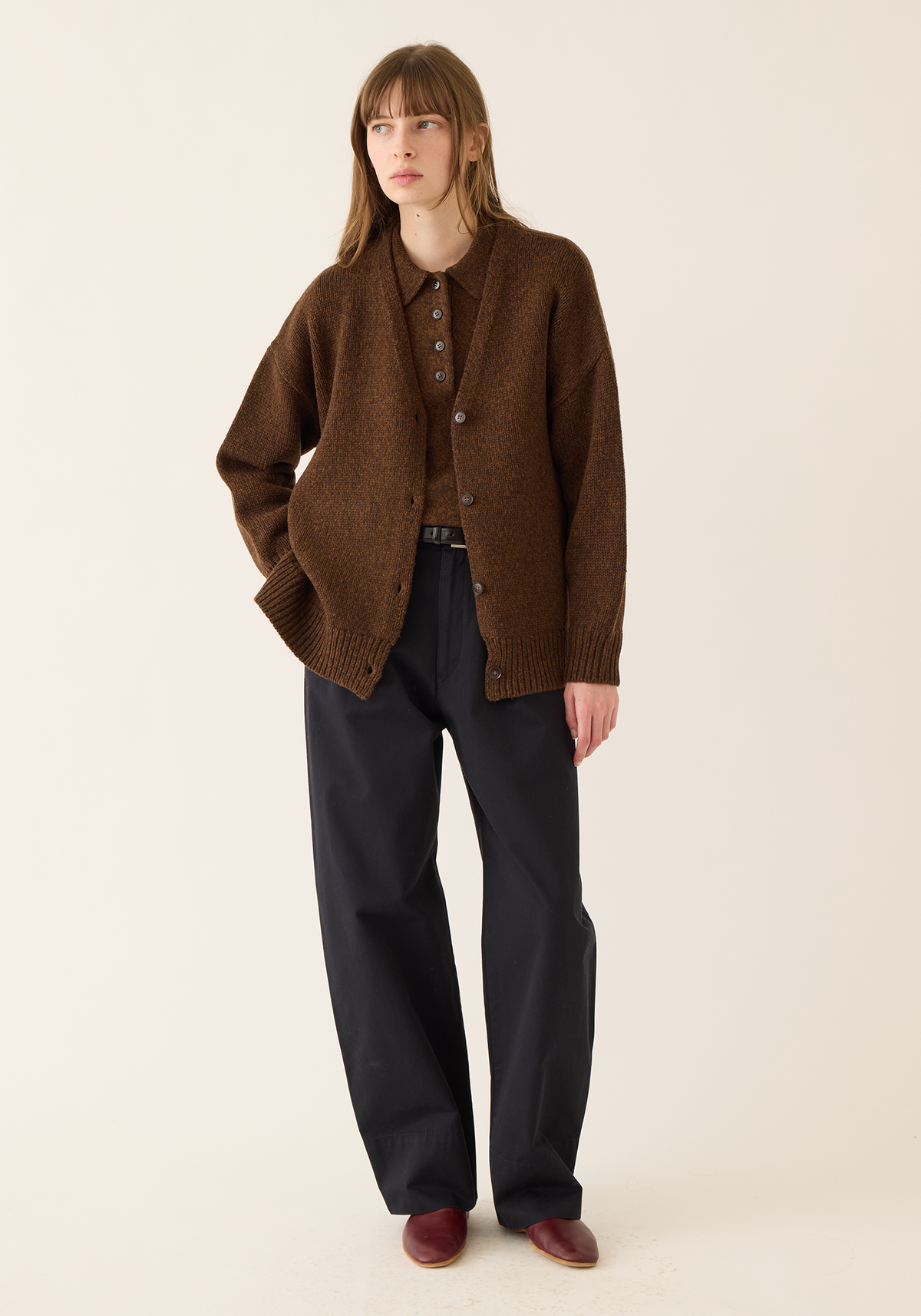 Ingrid Wool Melange Cardigan