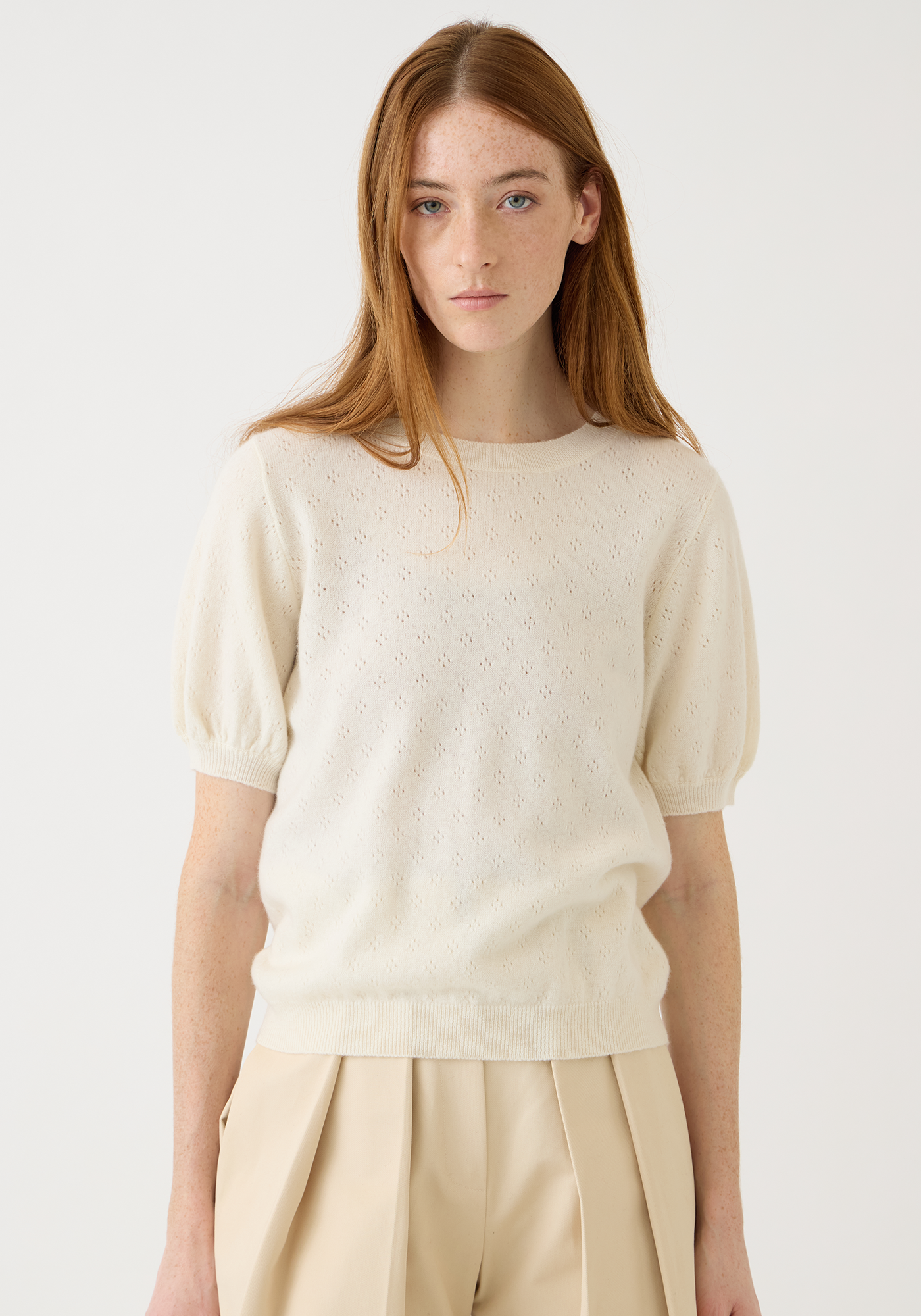 Isabel Pointelle Cashmere Top