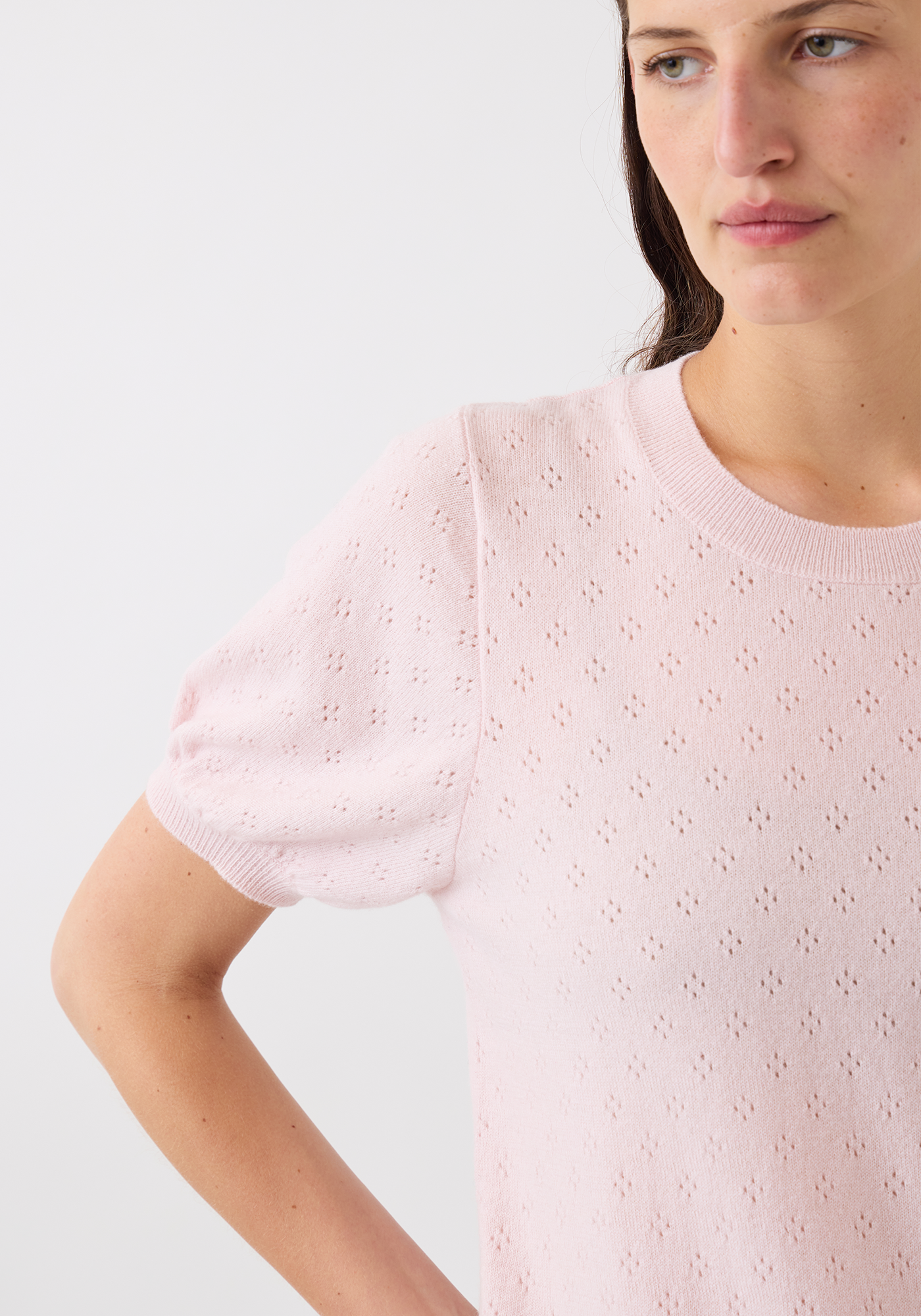 Isabel Pointelle Cashmere Top