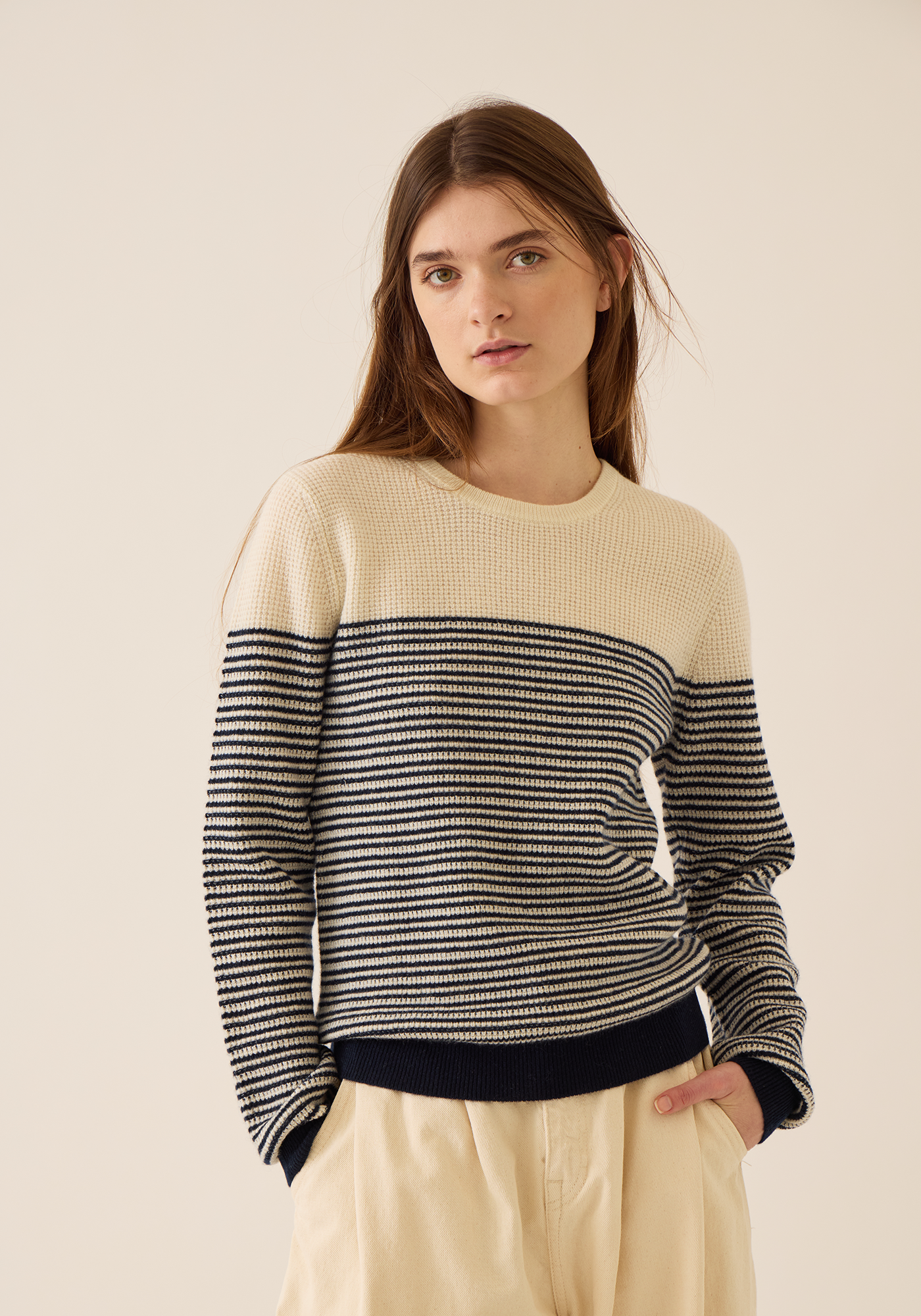 Jean Stripe Cashmere Sweater