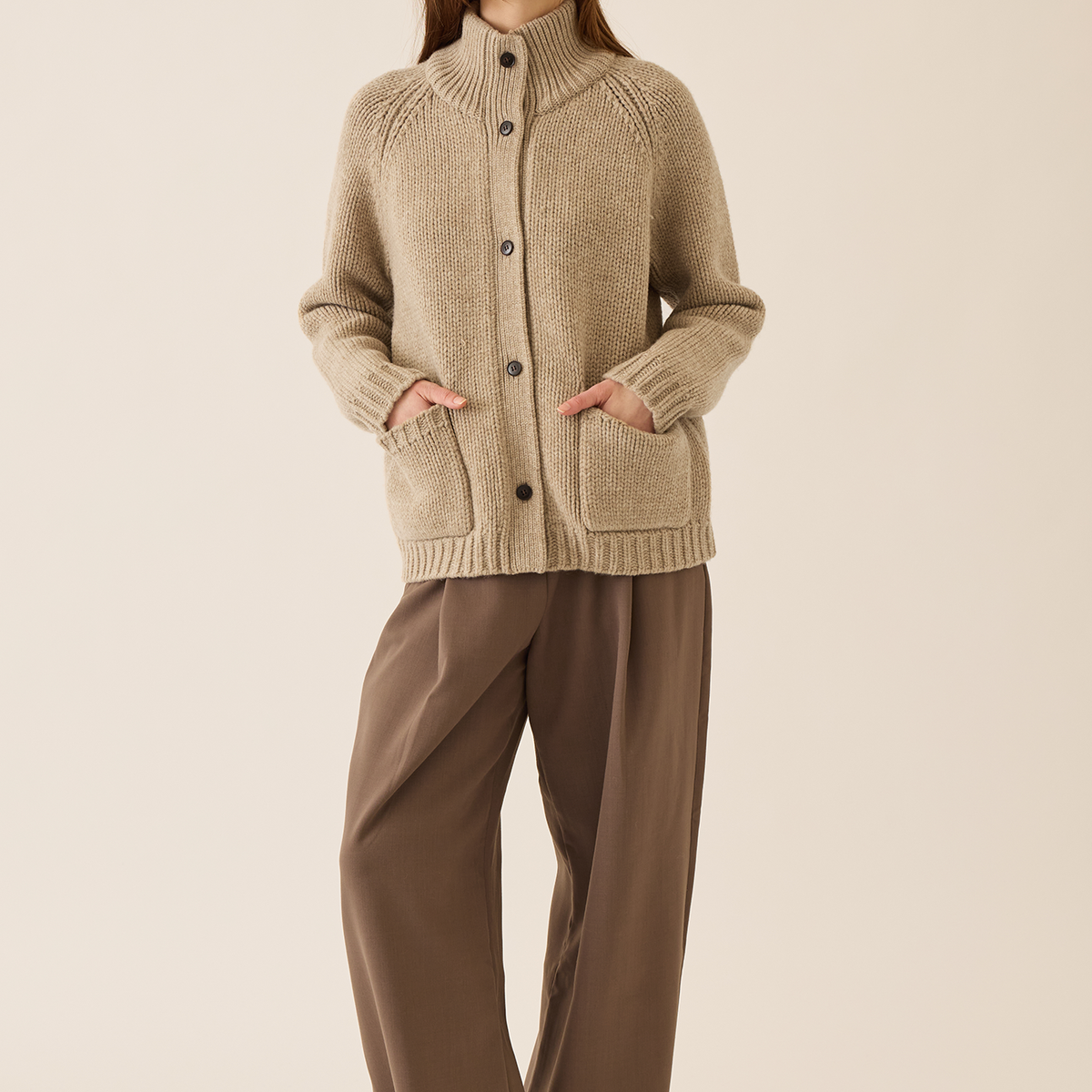 Kamila Soft Chunky Wool Cardigan