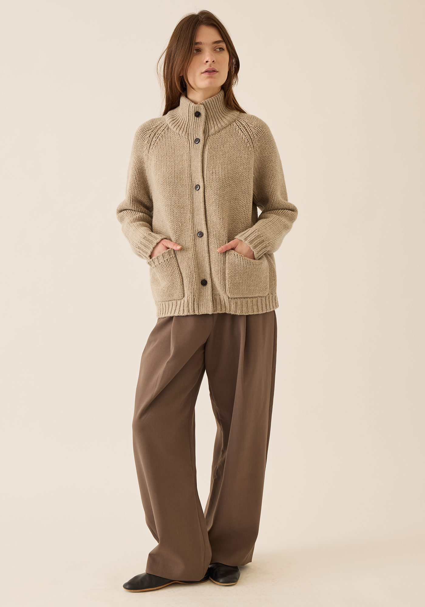 Kamila Soft Chunky Wool Cardigan