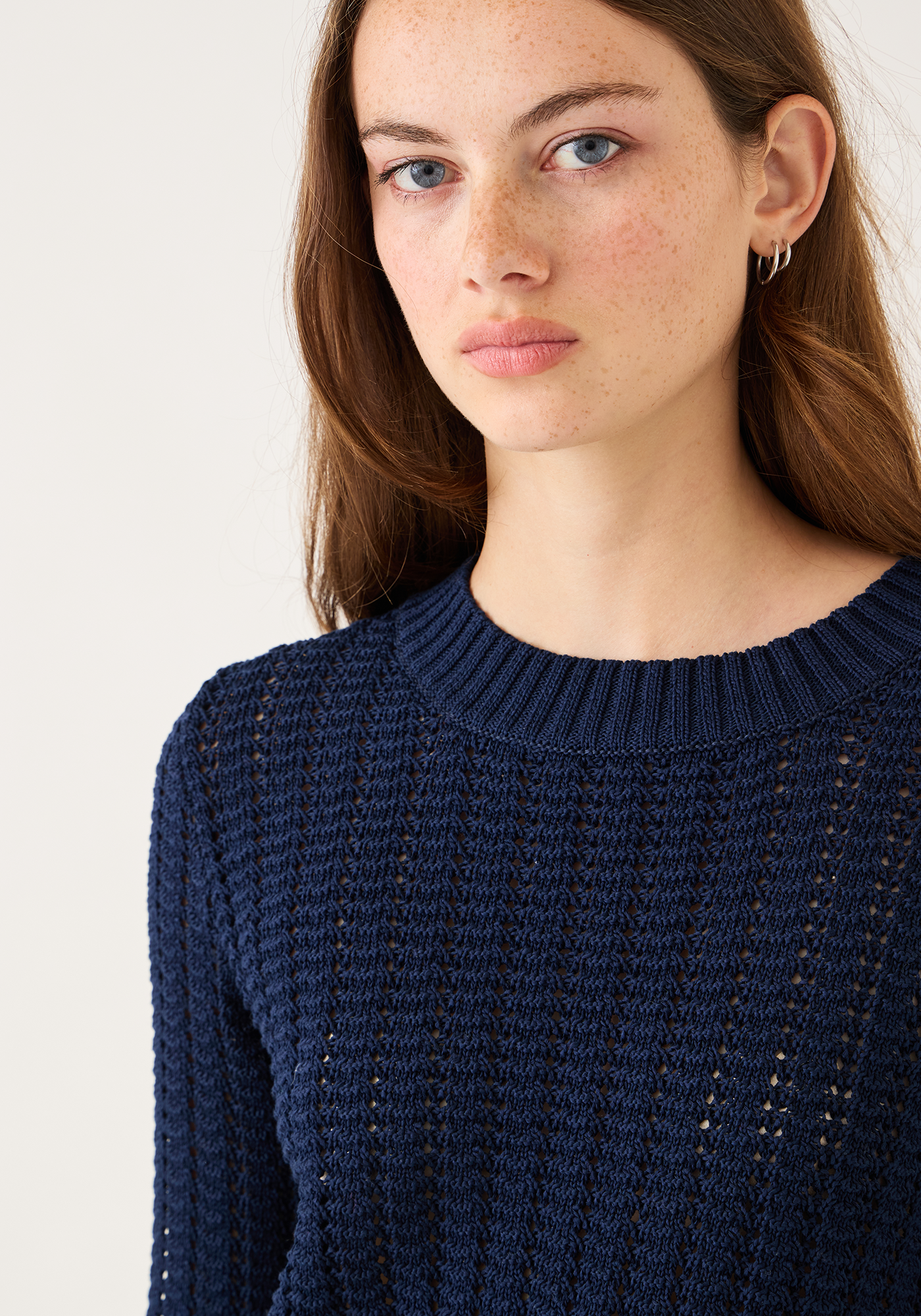 Kirsten Cotton Crochet Sweater