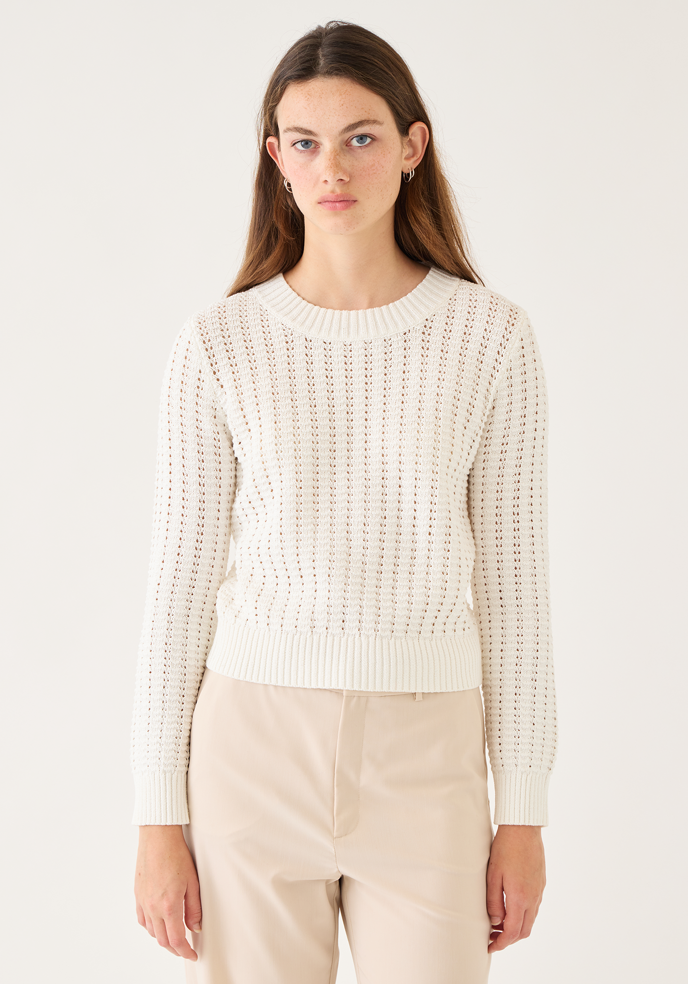 Kirsten Cotton Crochet Sweater