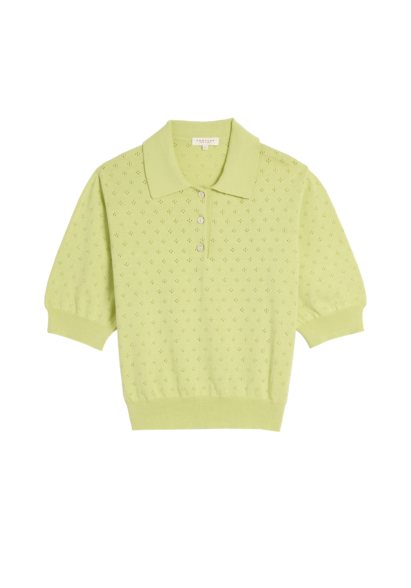 Logan Pointelle Cotton Polo Top