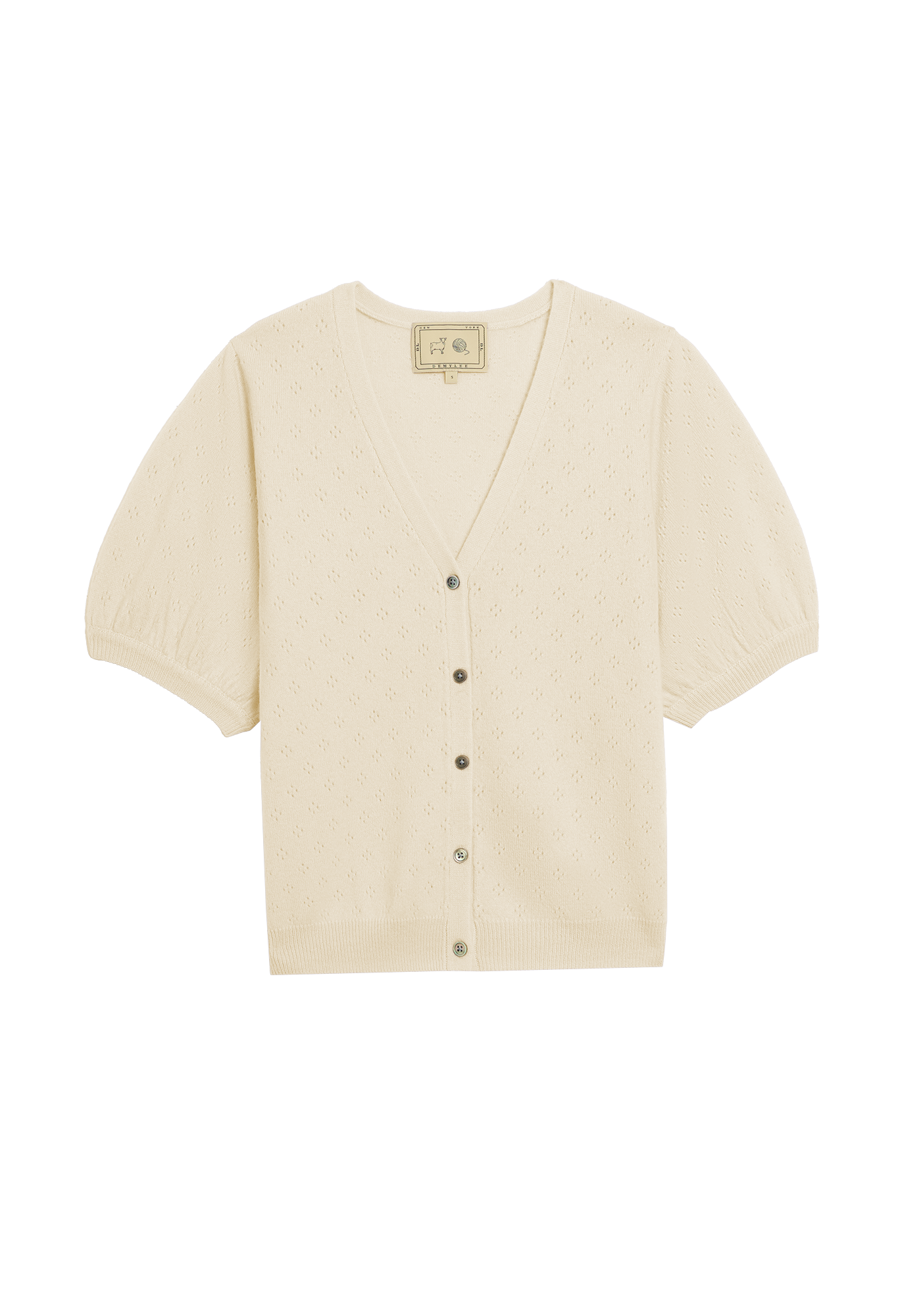 Lucy Pointelle Cashmere Cardigan