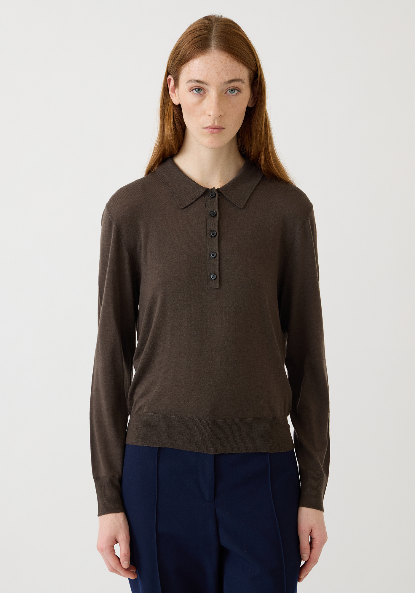 Monica Superfine Merino Wool Polo