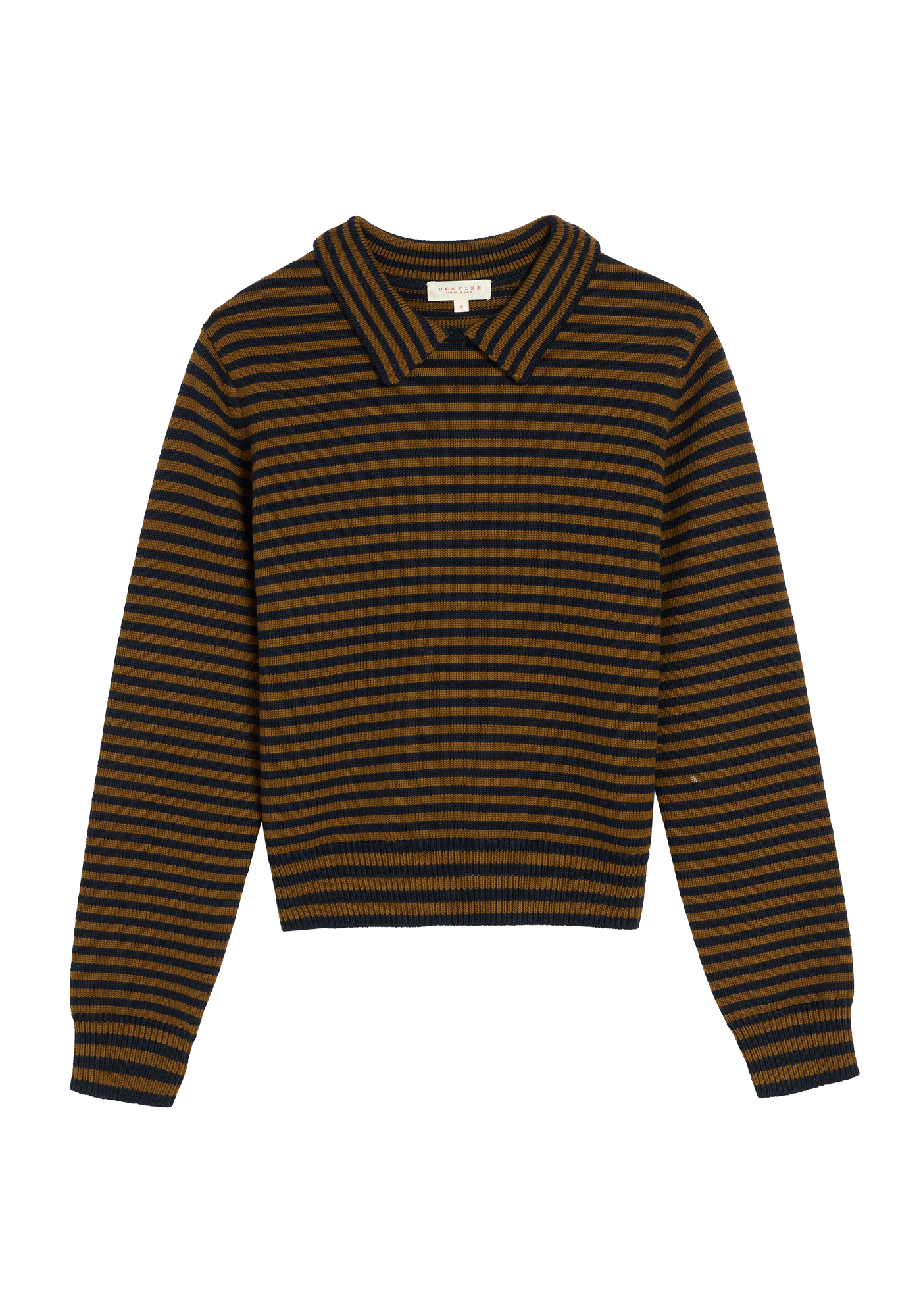 Nadia Stripe Wool Cotton Polo Sweater