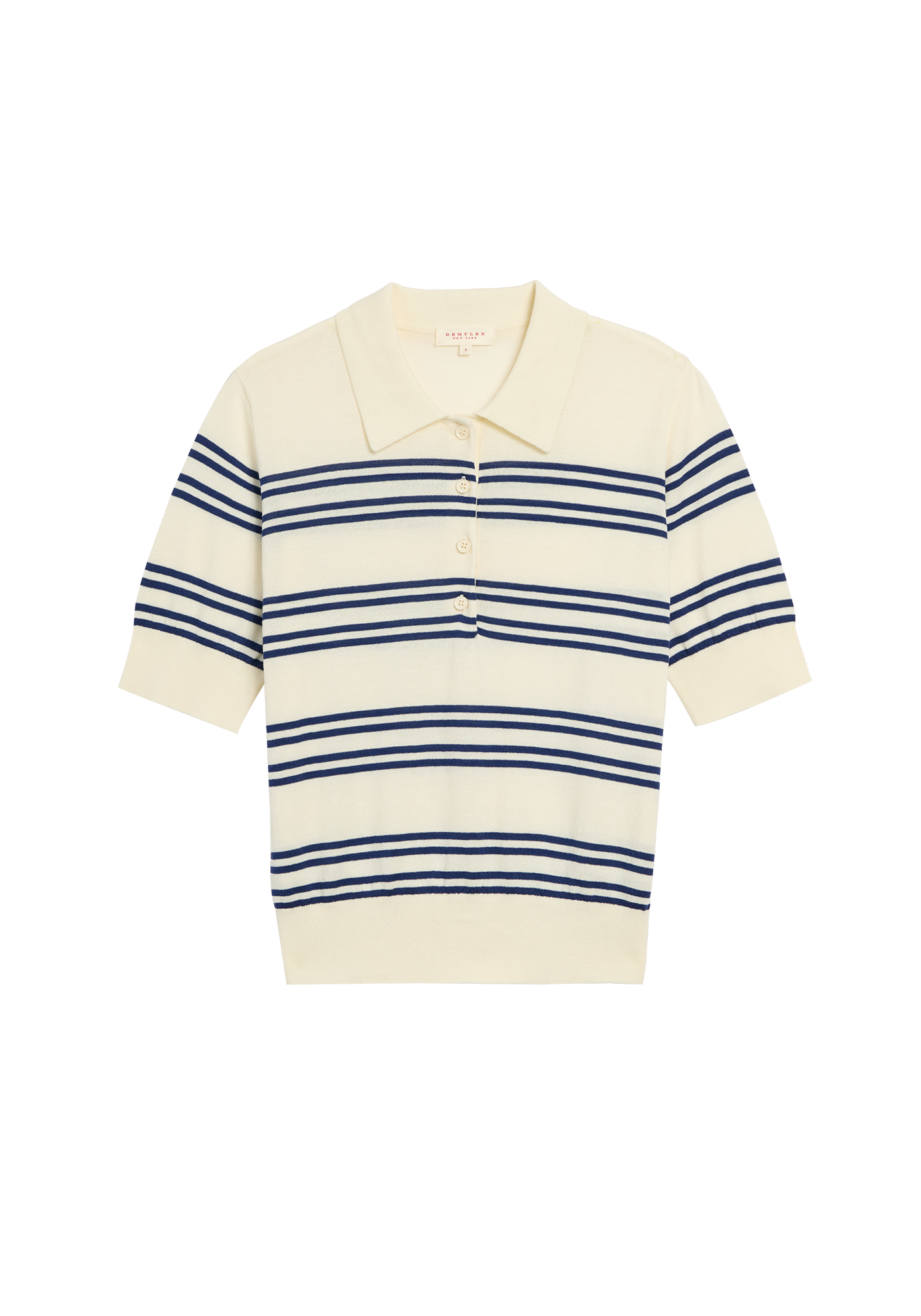 Norah Stripe Cotton Polo Top
