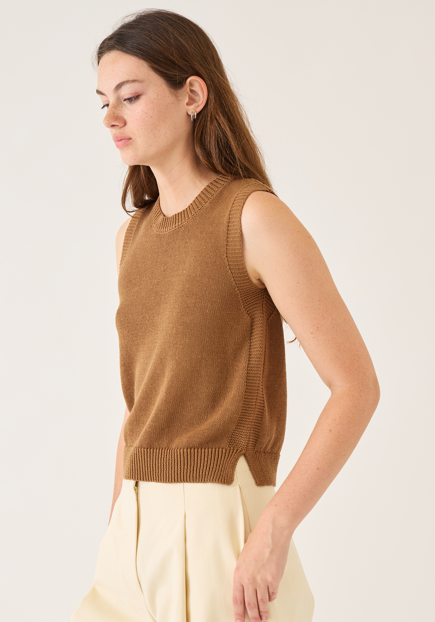 Olympia Cotton Linen Top