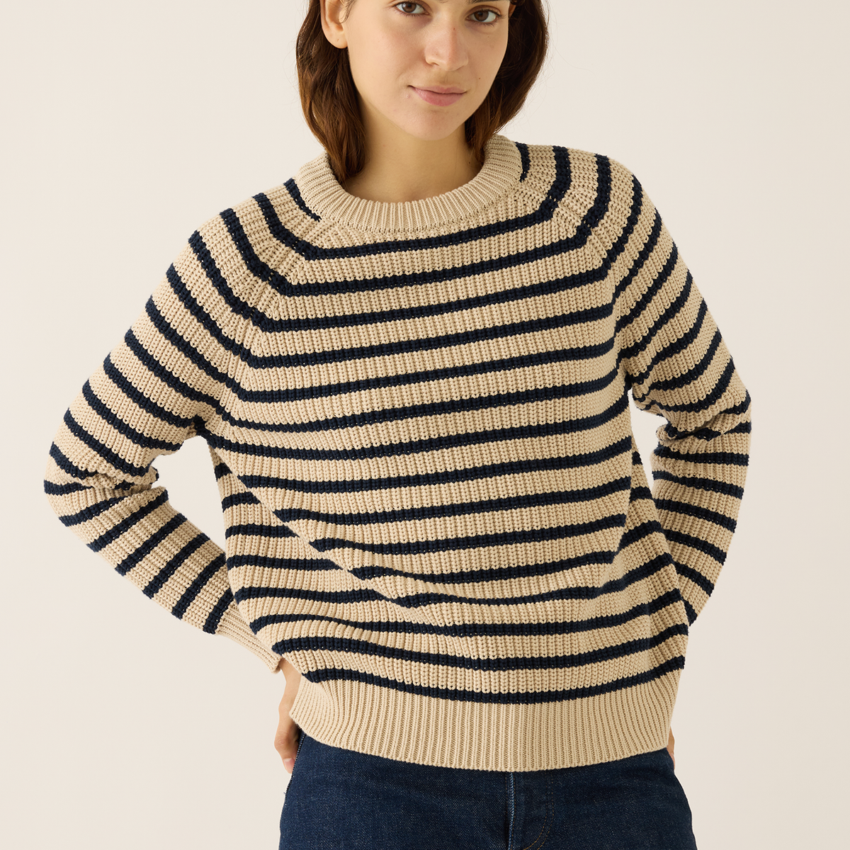 Phoebe Stripe Cotton Sweater