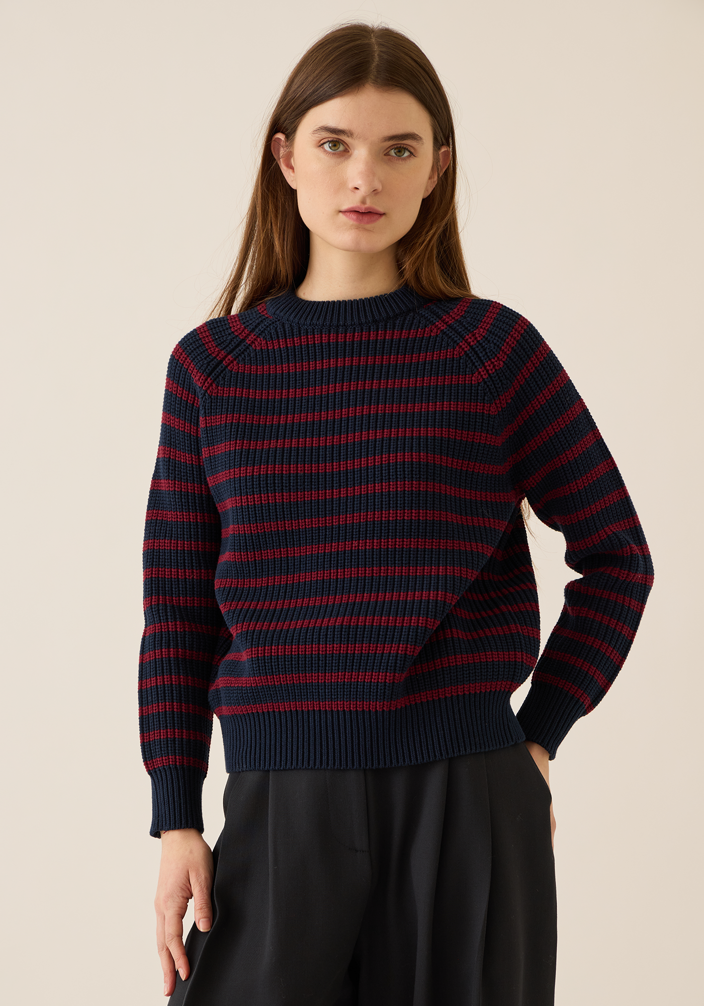 Phoebe Stripe Cotton Sweater