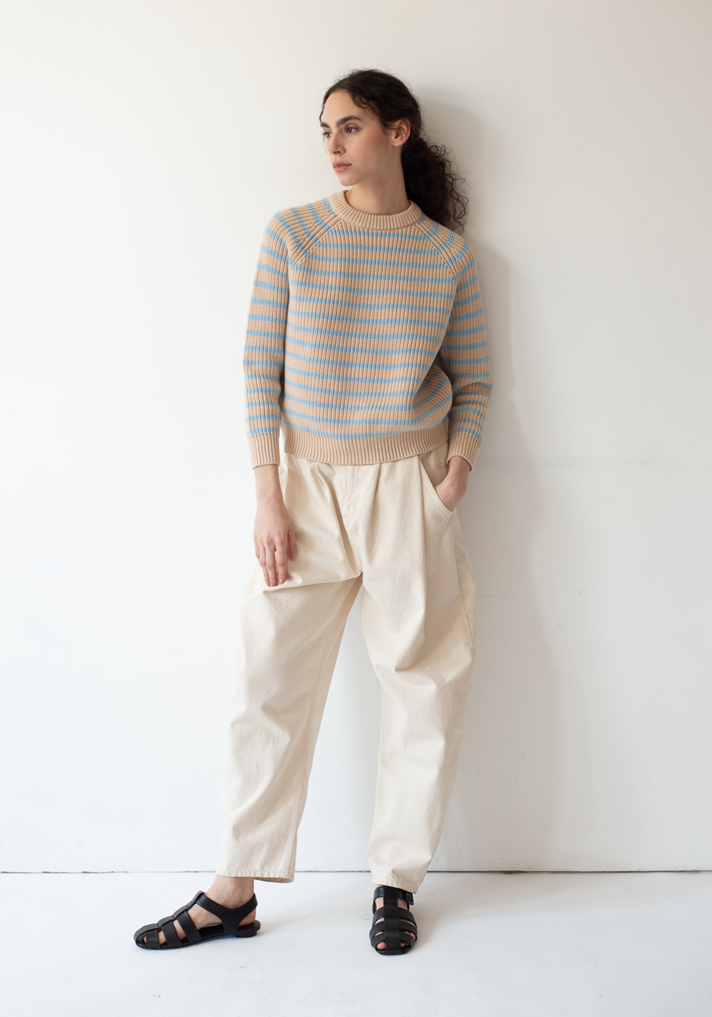 Phoebe Stripe Cotton Sweater