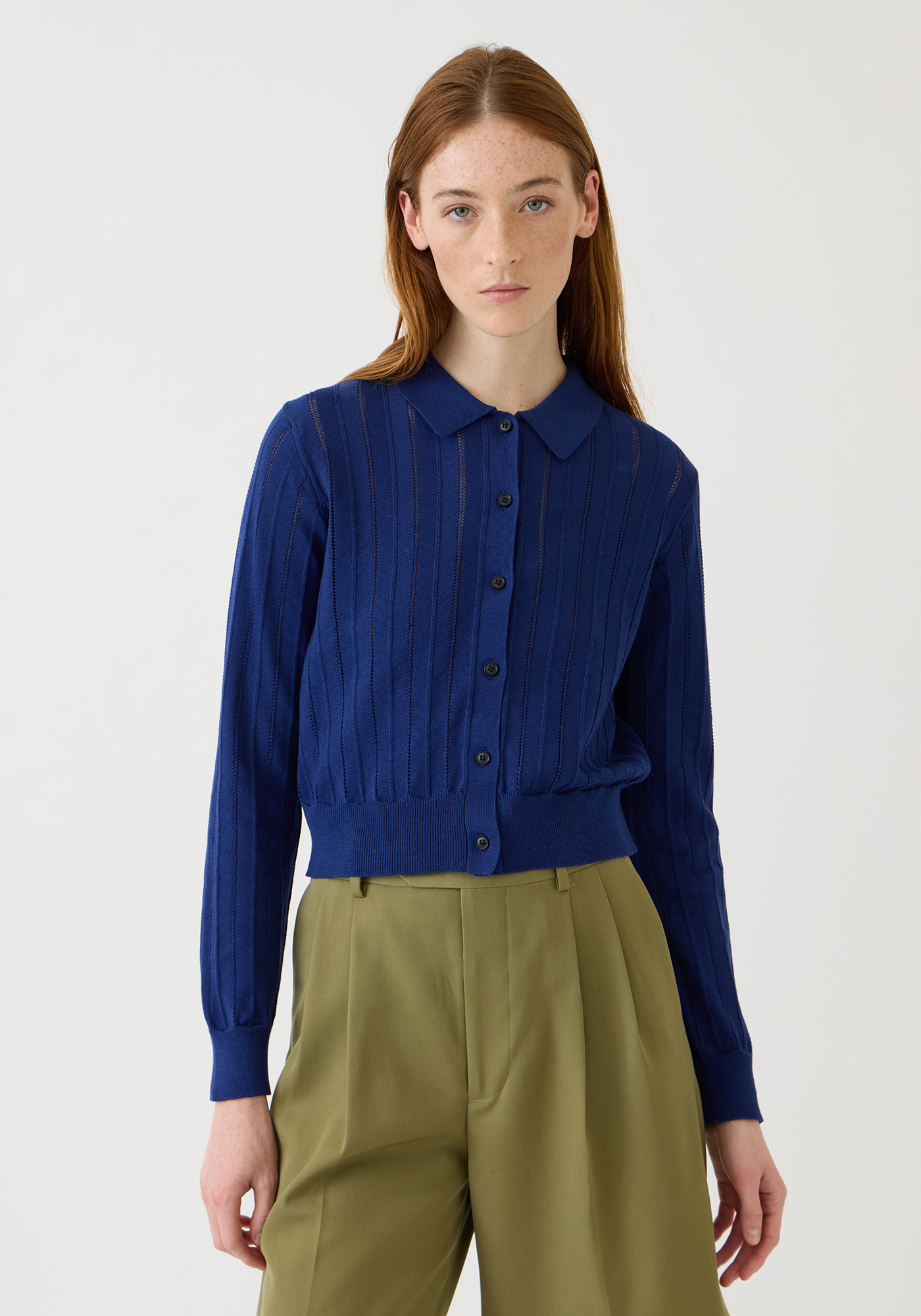 Rosie Pointelle Cotton Polo