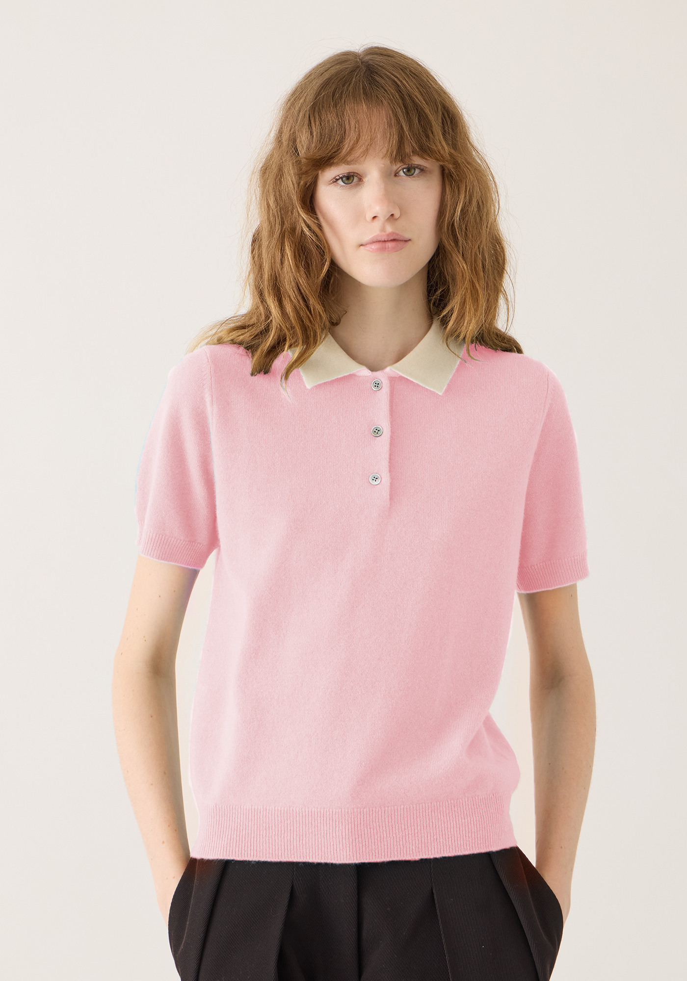 Rowena Cashmere Polo Top