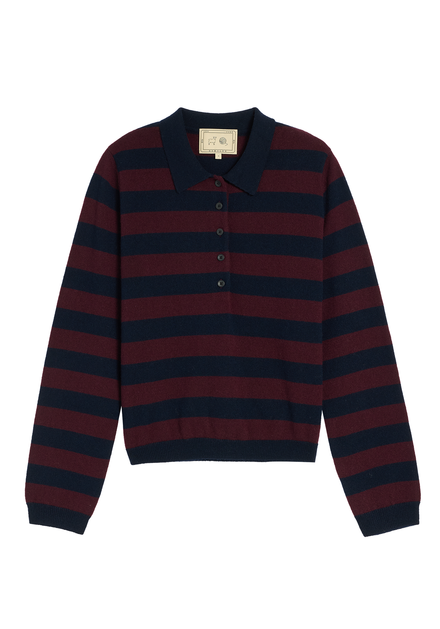 Ruth Stripe Cashmere Polo Sweater