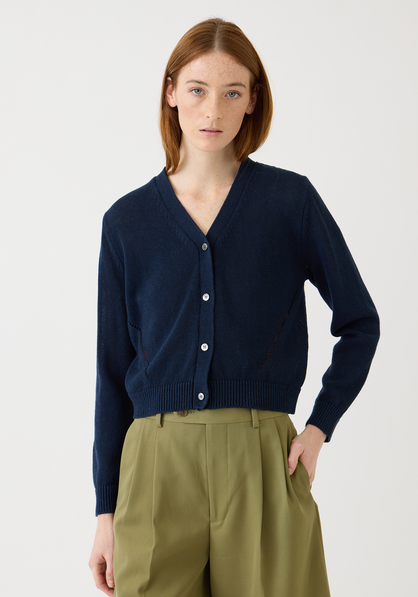 Sara Cotton Linen Cardigan
