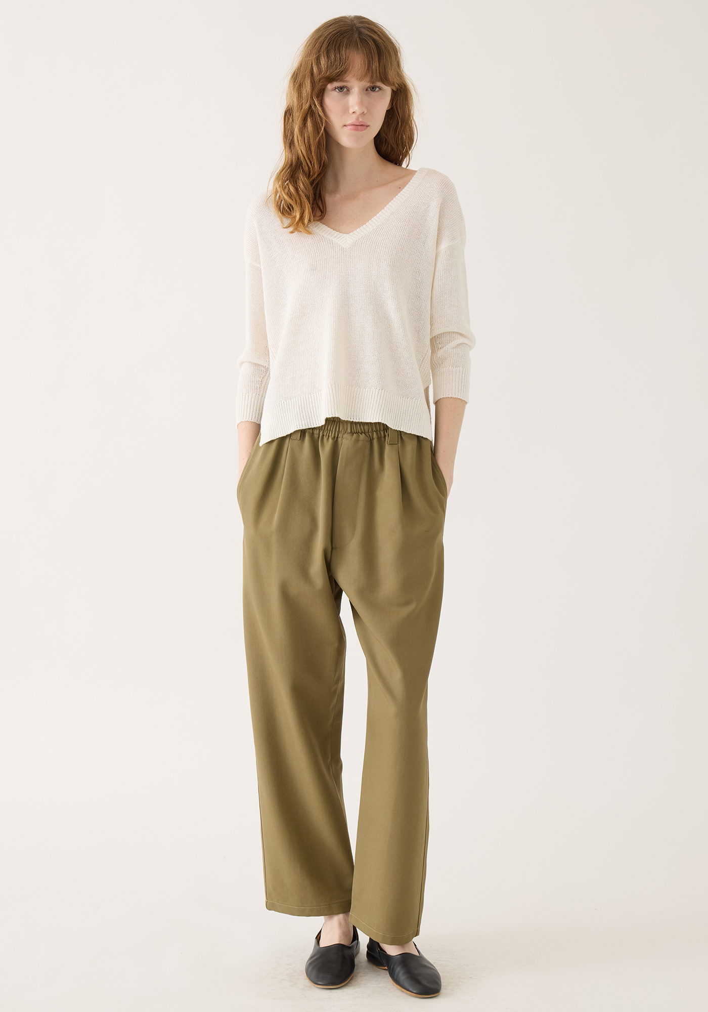 Sunny Cotton Linen Sweater - Off White
