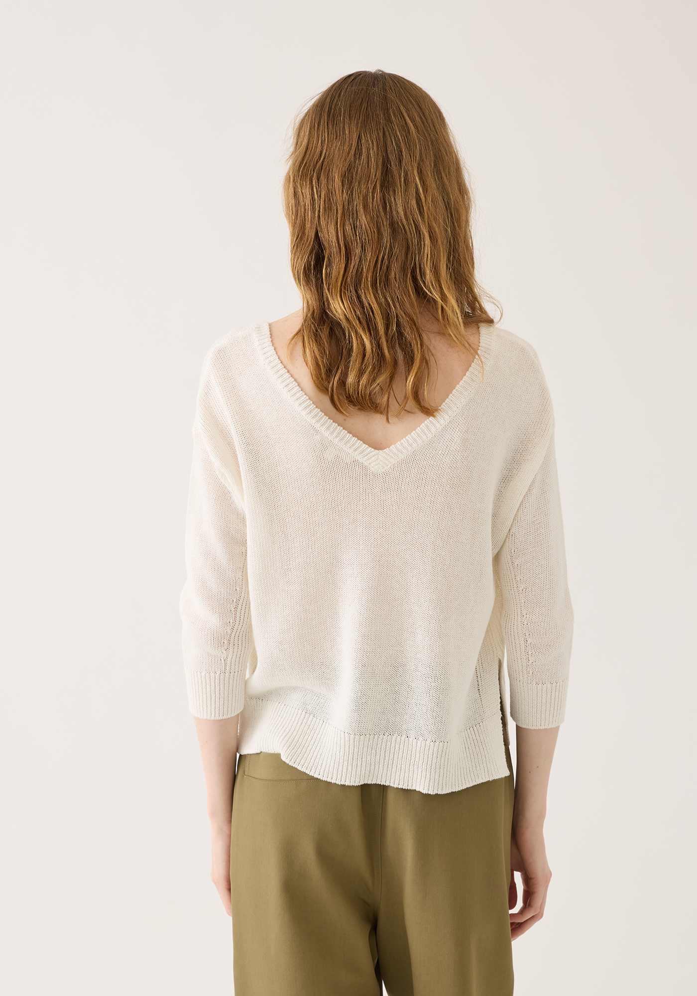 Sunny Cotton Linen Sweater - Off White