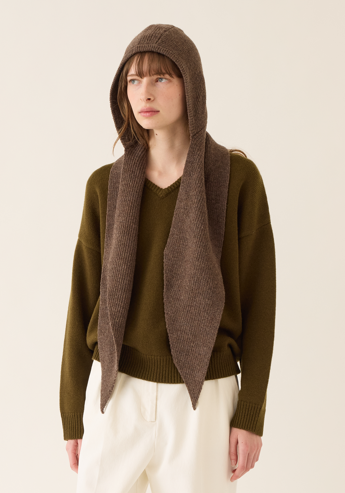 Zora Merino Wool Hooded Scarf