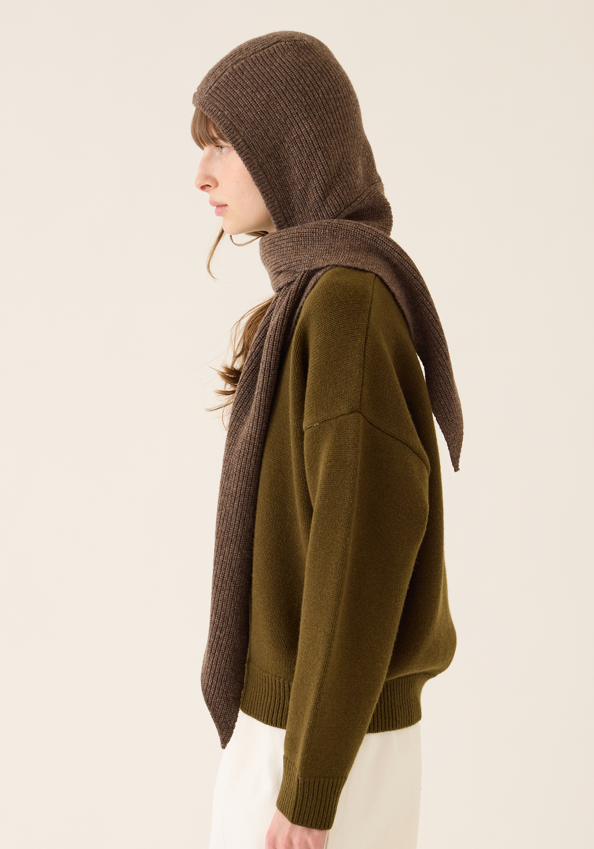 Zora Merino Wool Hooded Scarf