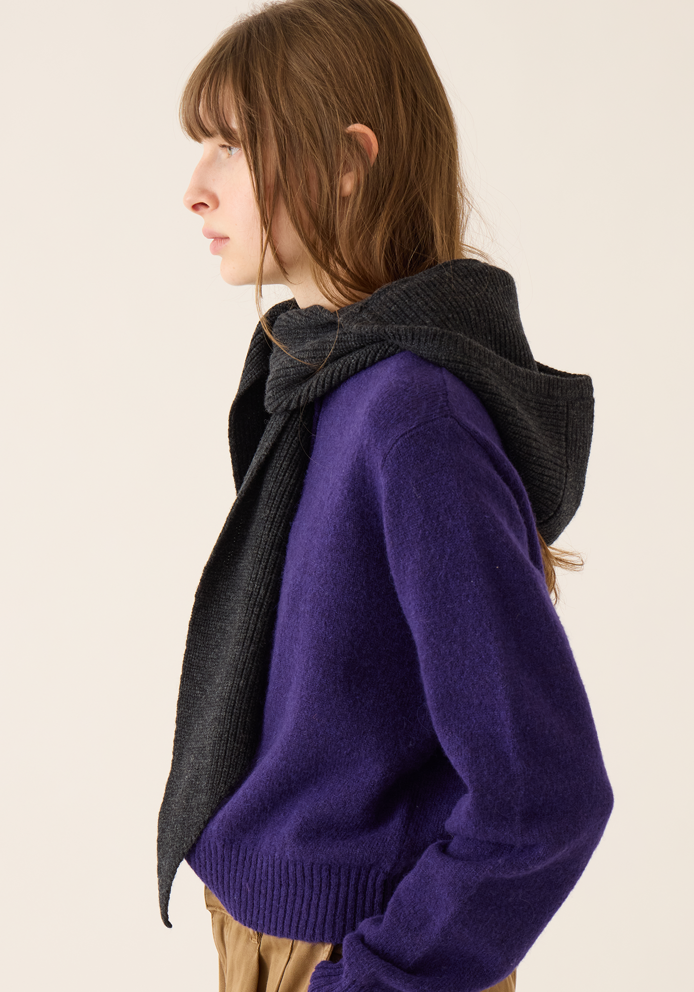Zora Merino Wool Hooded Scarf
