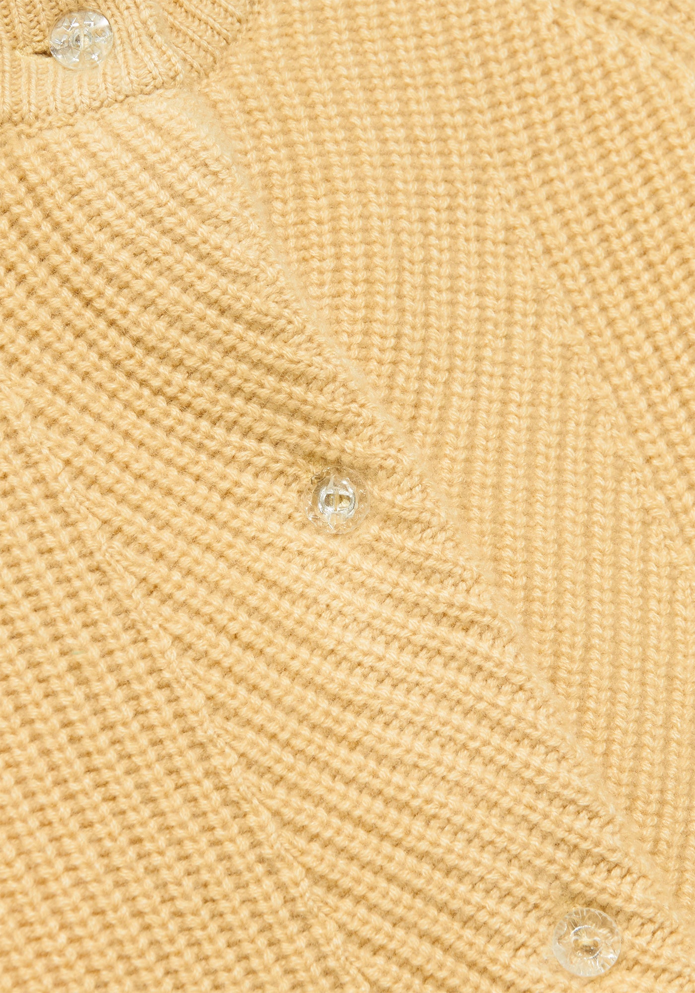 Yellow Cashmere Mindy Cardigan - Clear Glass
